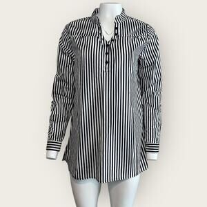 NWOT | Last Kiss | Striped Long Sleeve 3/4 Button Shirt | Black/White | Medium